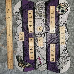 Sarcastic Snarky Plaque - "My Inner Child Is A Mean Little Shit"